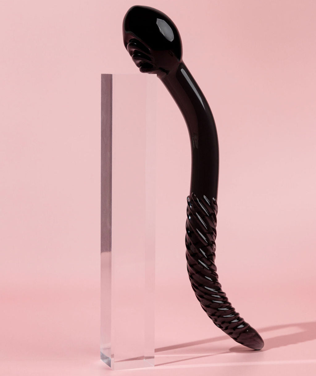 The Cervix Serpent 2.0 Midnight Black Glass Dildo Pleasure Wand Splash Blanket US The Cervix Serpent 2.0 Midnight Black Glass Dildo Pleasure Wand Splash Blanket US
